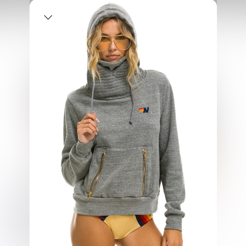 Aviator Nation Ninja Pullover Hoodie- Heather Gray